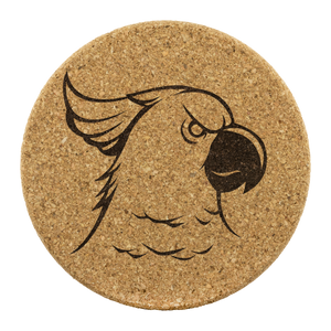 Tough Parrot Cork Coasters