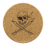 Pirate Skull Cork Coasters