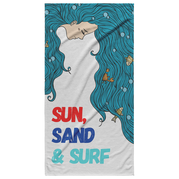 Sun, Sand & Surf Mermaid Towel