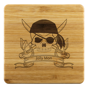 Jolly Mon Bamboo Coasters