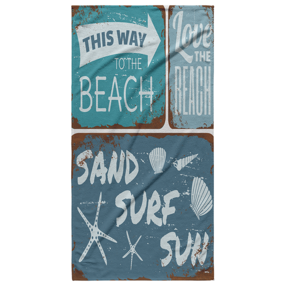 Beach Signs Towel