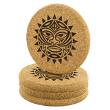 Sun God Cork Coasters