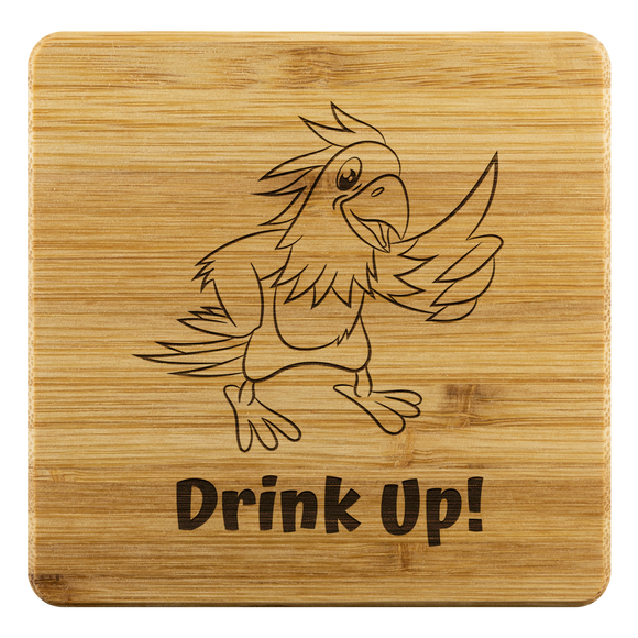 Drink Up Bamboo Coasters