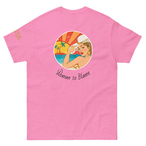 Woman to Blame Graphic Logo Tee