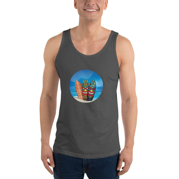 Mens Tiki Surfboards Tank Top