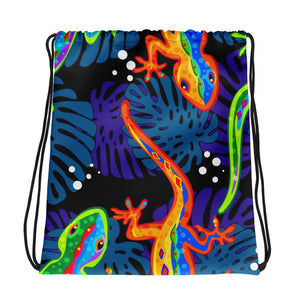 Mosaic Lizards Drawstring Bag