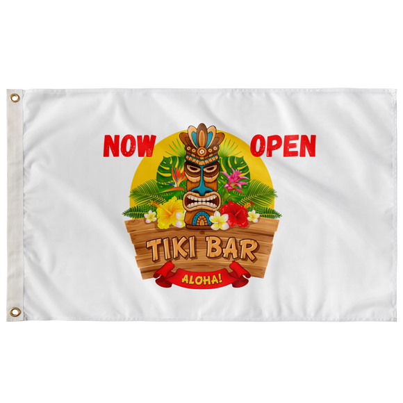 Tiki Bar Is Open Flag