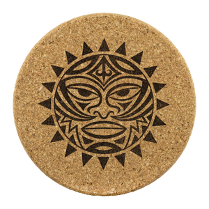 Sun God Cork Coasters