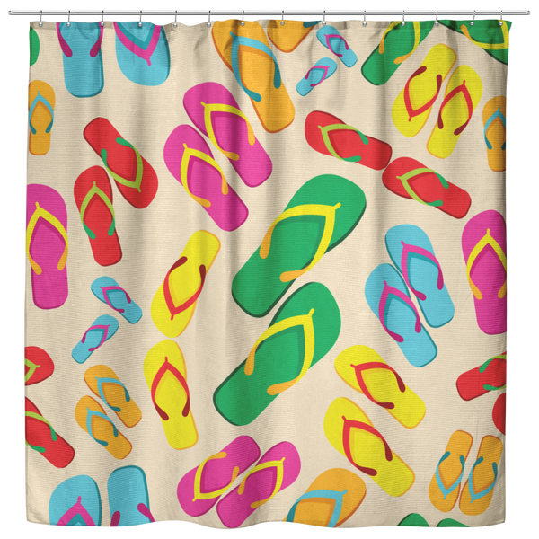 Flip flop shower curtain deals