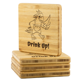 Drink Up Bamboo Coasters